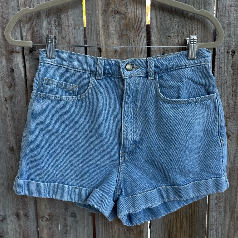 American Apparel Jean Cuffed Shorts size 29
